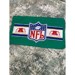 1993 Vintage Pillowcase Official NFL Football AFC NFC Double-Sided Green 17x29